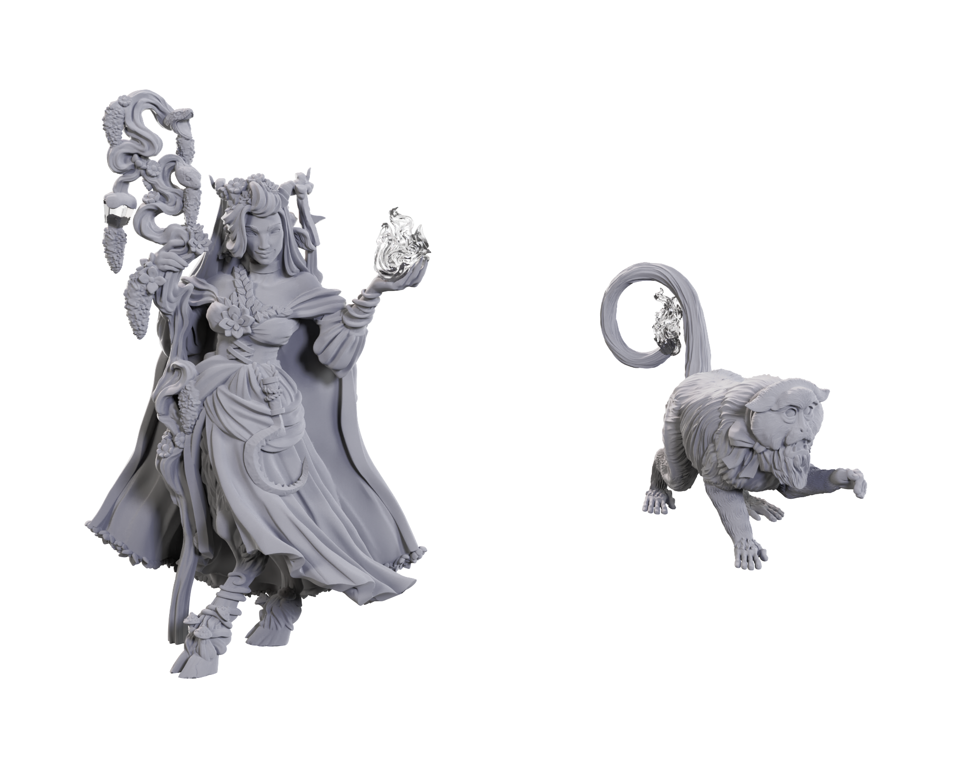 Critical Role™ Unpainted Miniatures: Fearne Calloway and Mister