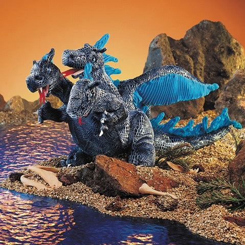 Dragon, Three-Headed - Blue