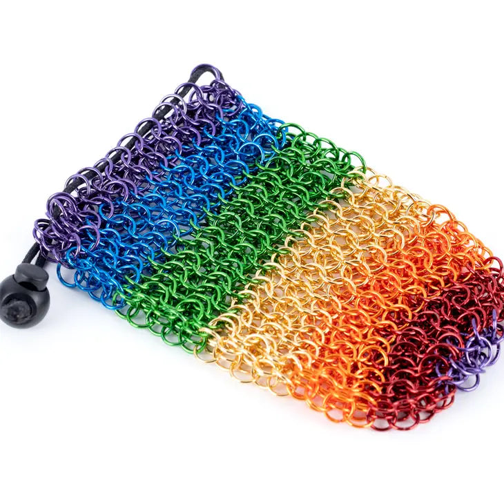 Rainbow Chain Mail Bag for Dice
