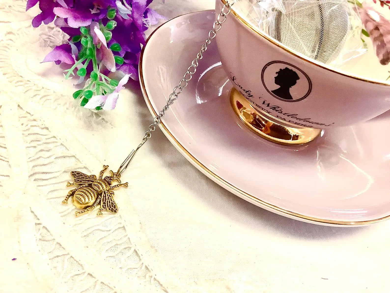 Tea Ball Infuser. Bridgerton. The Gold Bee